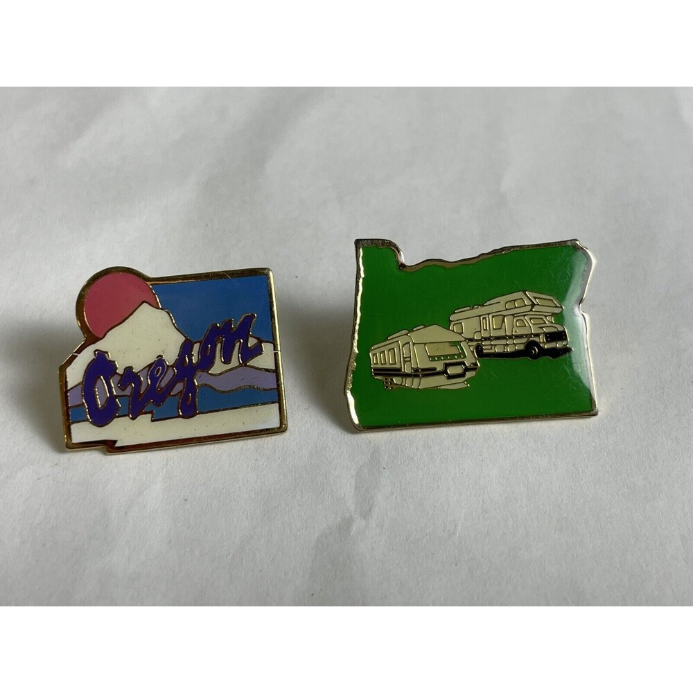 State Of Oregon Pin Camping Travel Lot Of 2